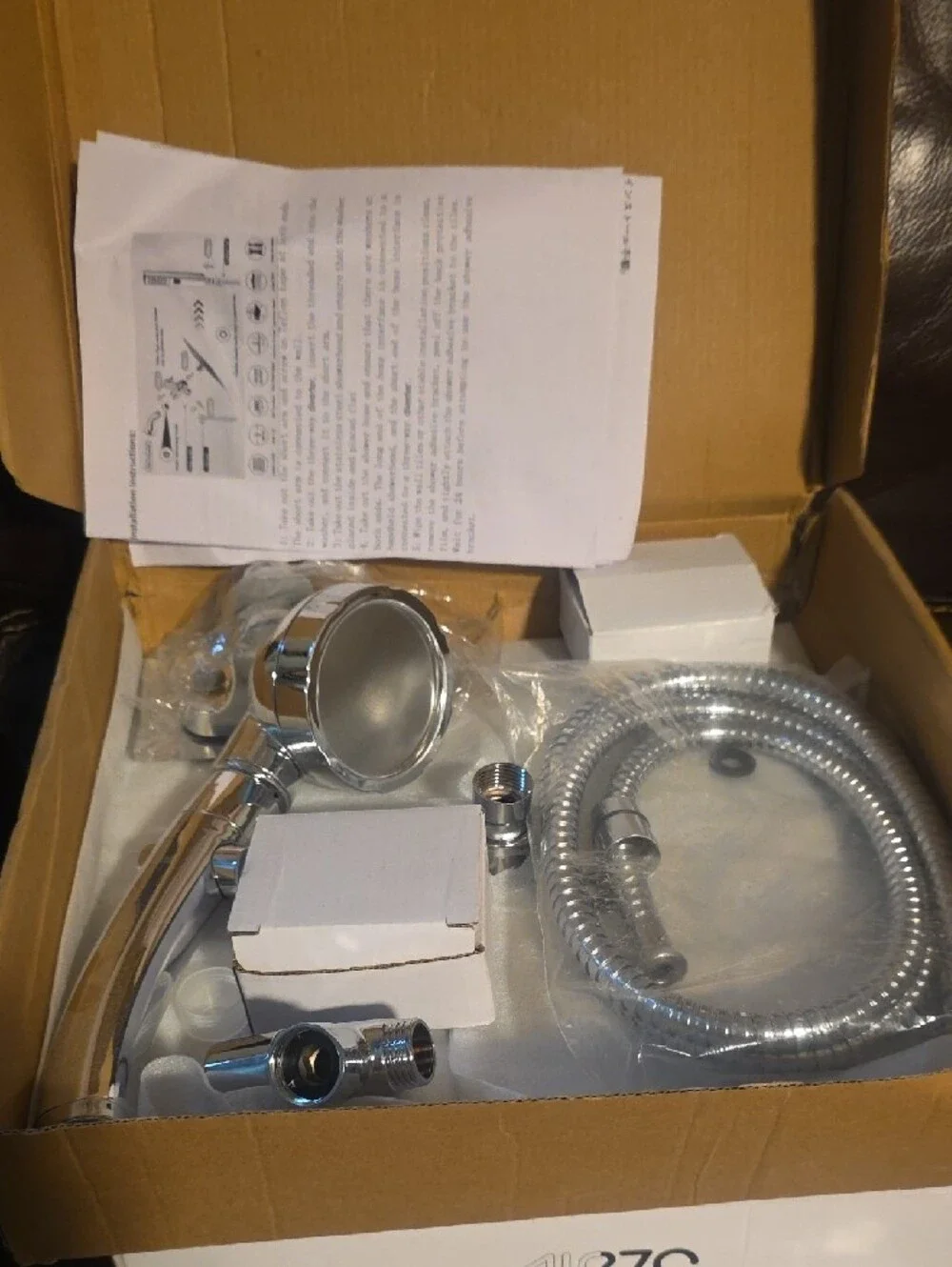 Chrome Handheld Shower Head Set - Polished Silver